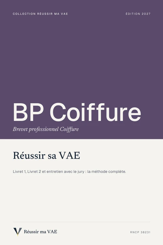 Couverture du guide Réussir sa VAE : BP Coiffure, Coiffeur (BP Coiffure)