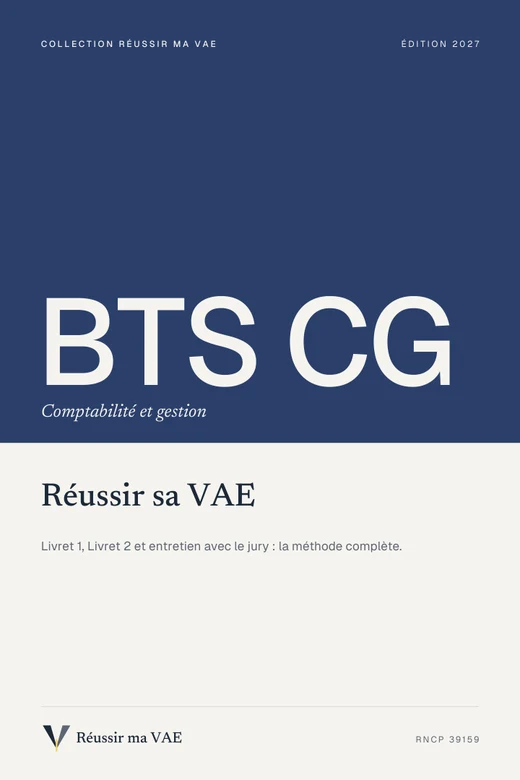 Couverture du guide Réussir sa VAE : BTS CG, Comptable