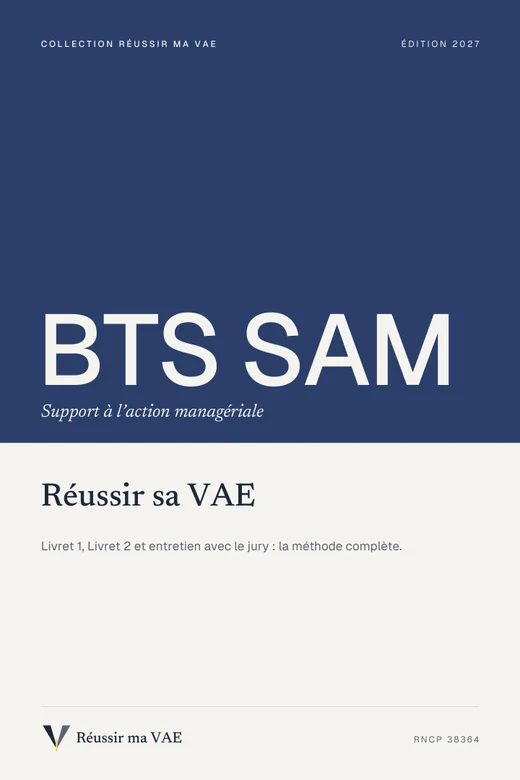 Couverture du guide Réussir sa VAE : BTS SAM, Assistant de manager
