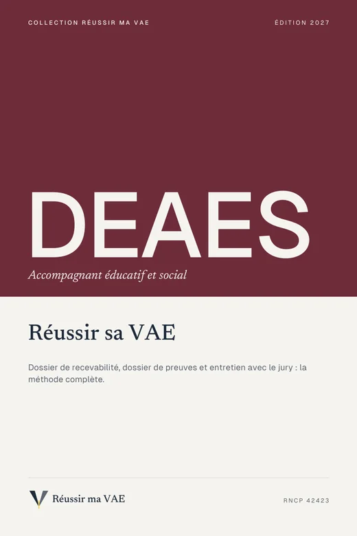 Couverture du guide Réussir sa VAE : DEAES, Accompagnant éducatif et social