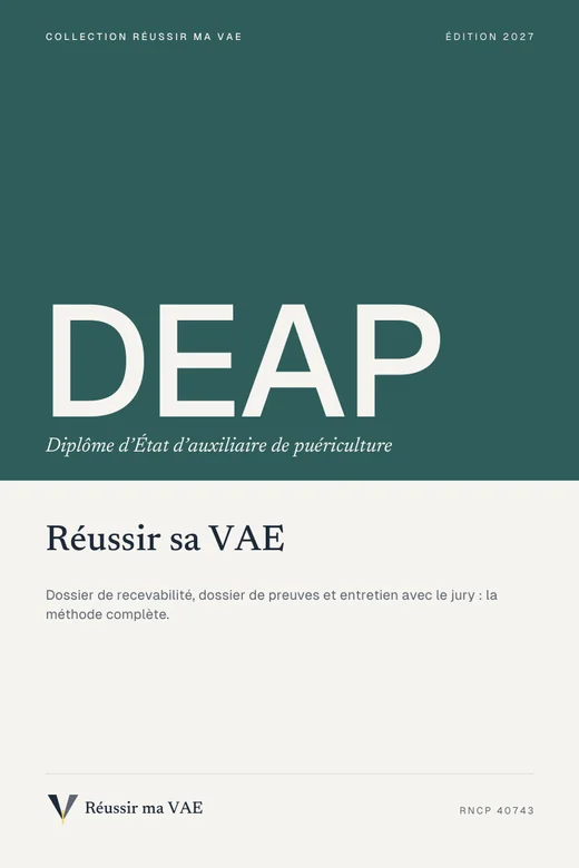 Couverture du guide Réussir sa VAE : DEAP, Auxiliaire de puériculture