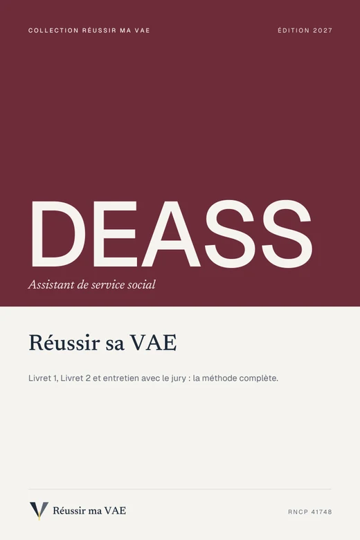 Couverture du guide Réussir sa VAE : DEASS, Assistant de service social