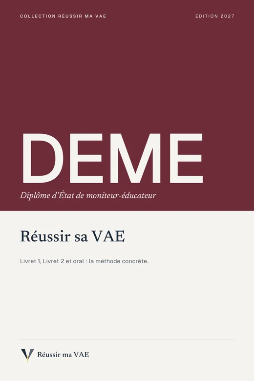 Couverture du guide Réussir sa VAE : DEME, Moniteur-éducateur