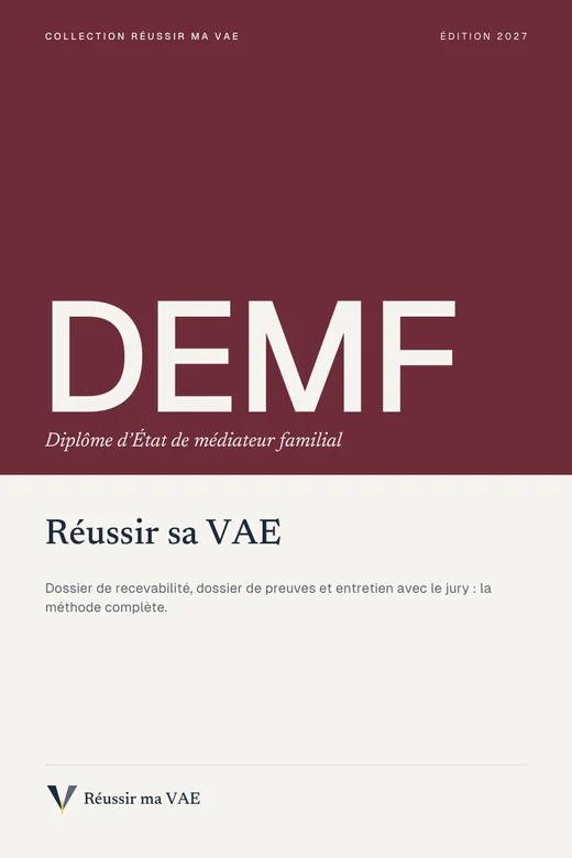 Couverture du guide Réussir sa VAE : DEMF, Médiateur familial