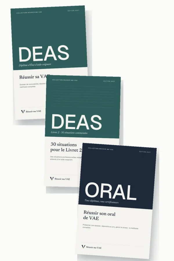 Pack complet VAE DEAS : guide, 30 situations pour le Livret 2 et guide de l’oral