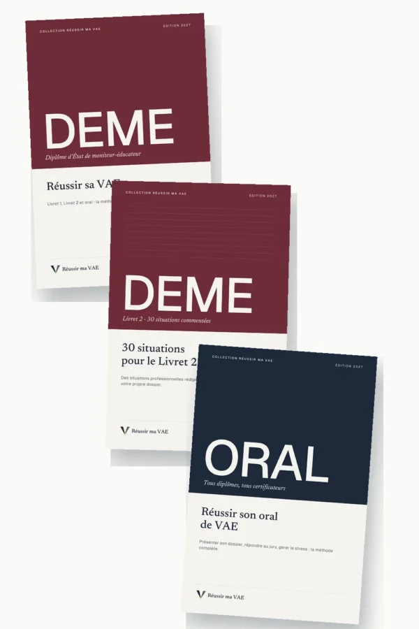 Pack complet VAE DEME : guide, 30 situations pour le Livret 2 et guide de l’oral