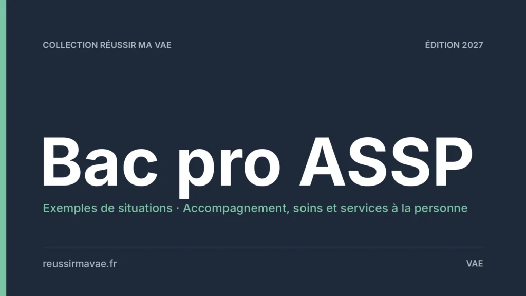 Exemples de situations VAE Bac pro ASSP, bloc par bloc